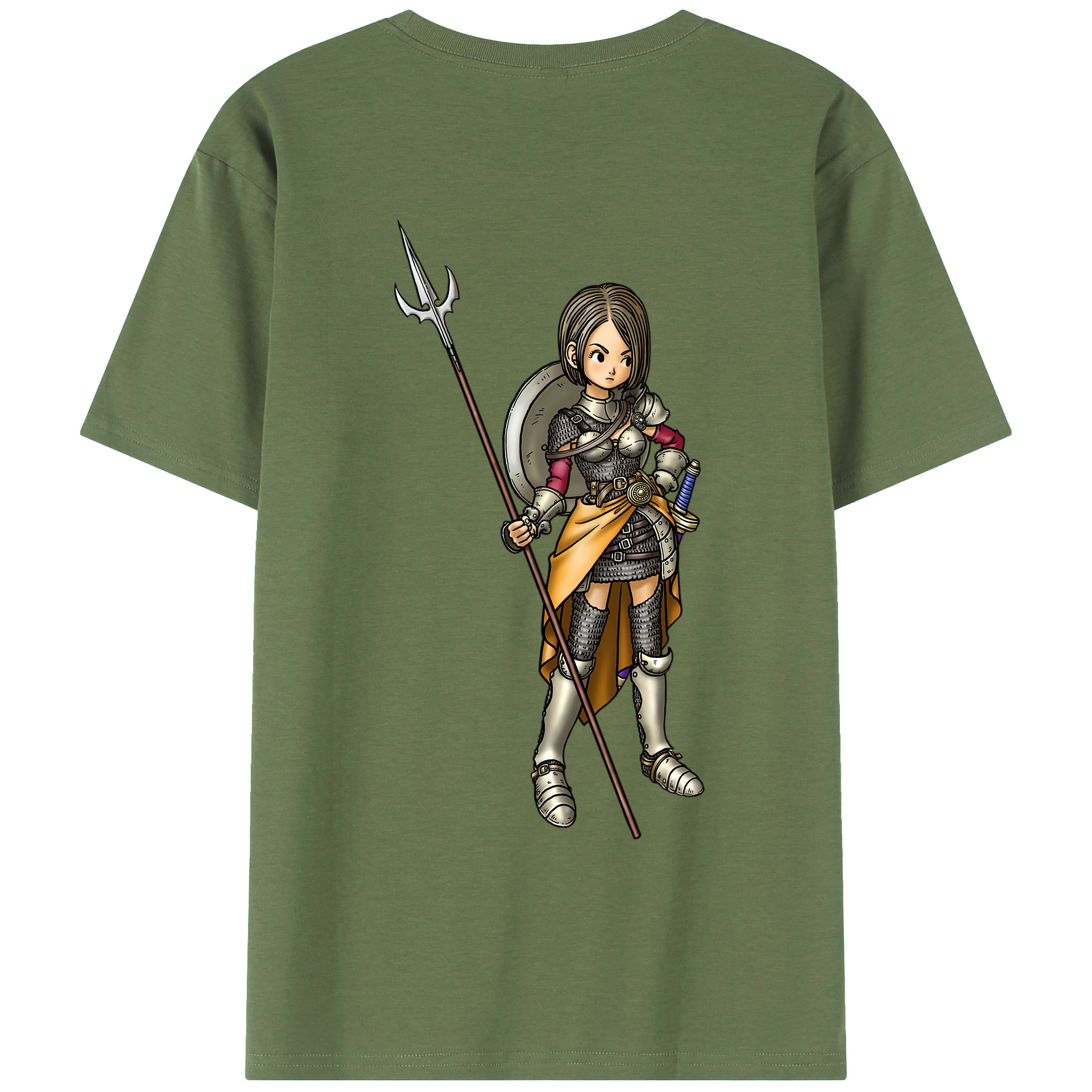 （画像用） ドラゴンクエスト Doragon Kuesuto Dragon Quest 綿100％ メンズ半袖Tシャツ（バックプリント） 通気性